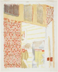 Interno con tende rosa III, 1899